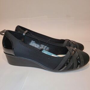 Mountain Sole by White Mountain Women's Black Ballet Wedge Flats Size 11W